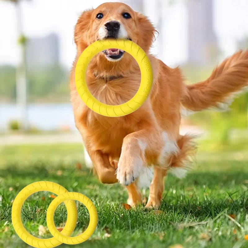 Dog Ring Toys Pet Flying Disk Training Ring Puller Anti-Bite Floating Interactive Supplies Dog Aggressive Chewing Toys 2026