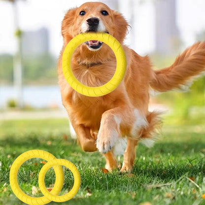 Dog Ring Toys Pet Flying Disk Training Ring Puller Anti-Bite Floating Interactive Supplies Dog Aggressive Chewing Toys 2026