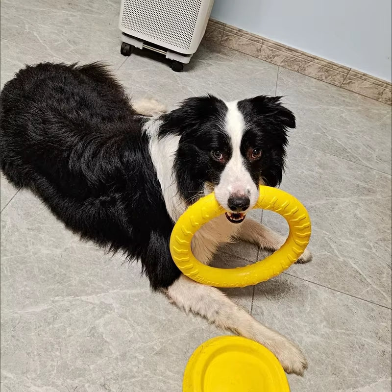 Dog Ring Toys Pet Flying Disk Training Ring Puller Anti-Bite Floating Interactive Supplies Dog Aggressive Chewing Toys 2026